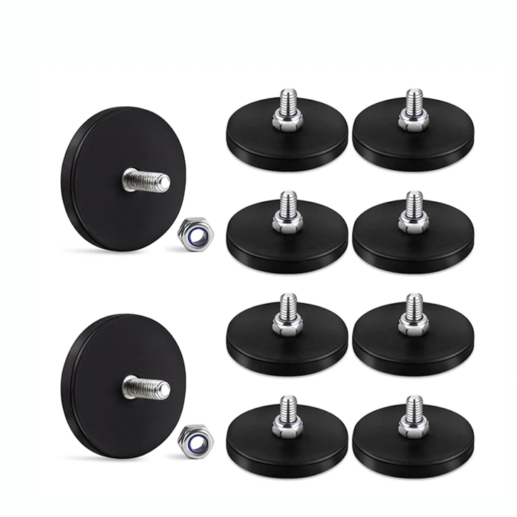 Protective Black Rubber-Coated Magnets | Choose From 3 Styles With Fully Customizable Sizes high quality